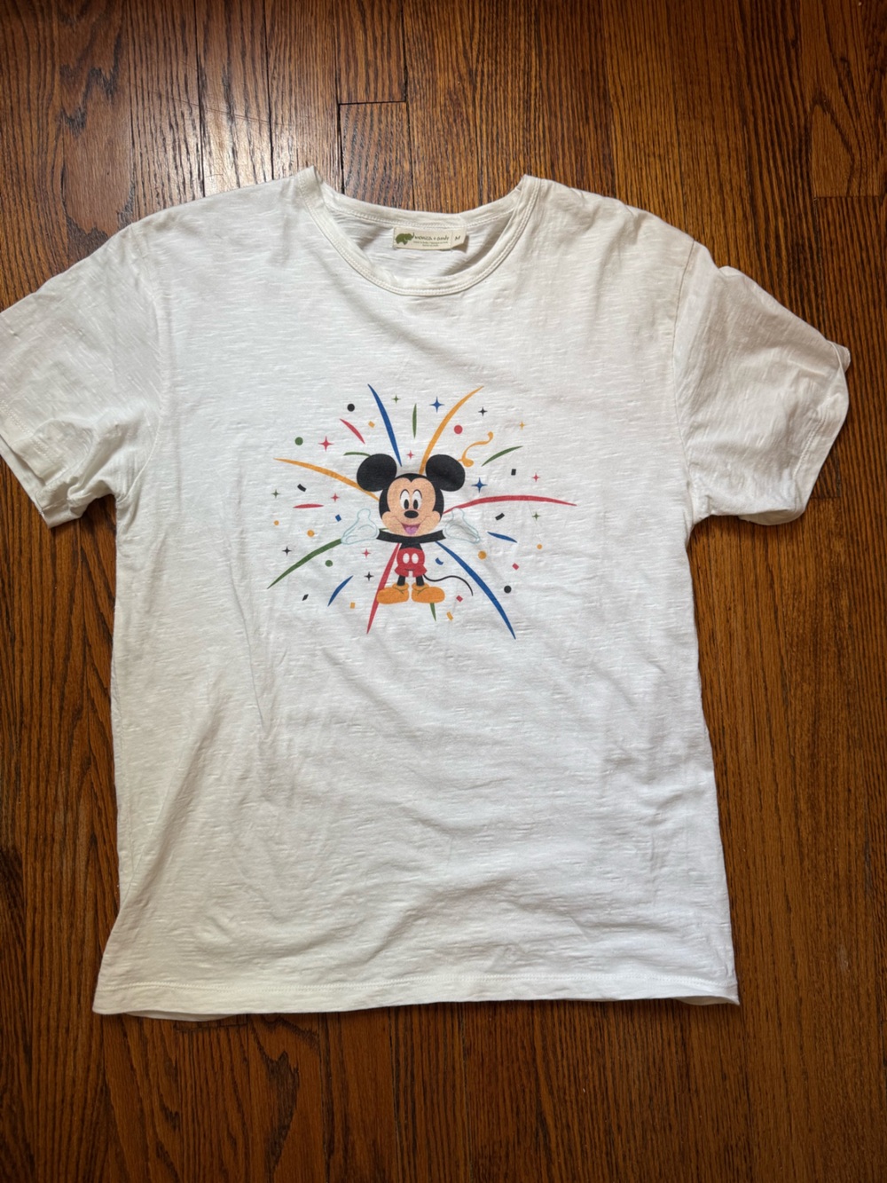 Monica and Andy Women’s Mickey Mouse Fireworks Graphic Tee